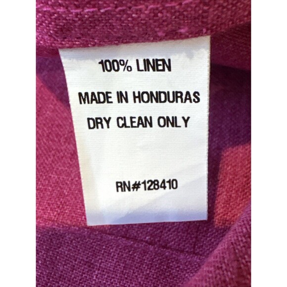 Ann Mashburn Size Large Split Neck Pink Sleeveless 100% Linen Blouse - Picture 6 of 11